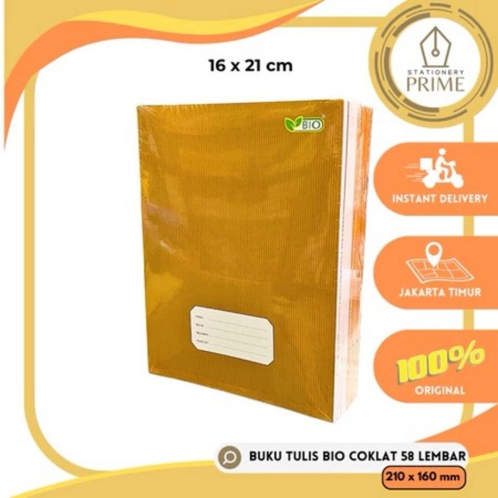 

Buku Tulis BIO / PELNA / SIHEBAT 58 Lembar Uk Kwarto Pendek 21x16cm (1 Pack Isi 10 Buku)