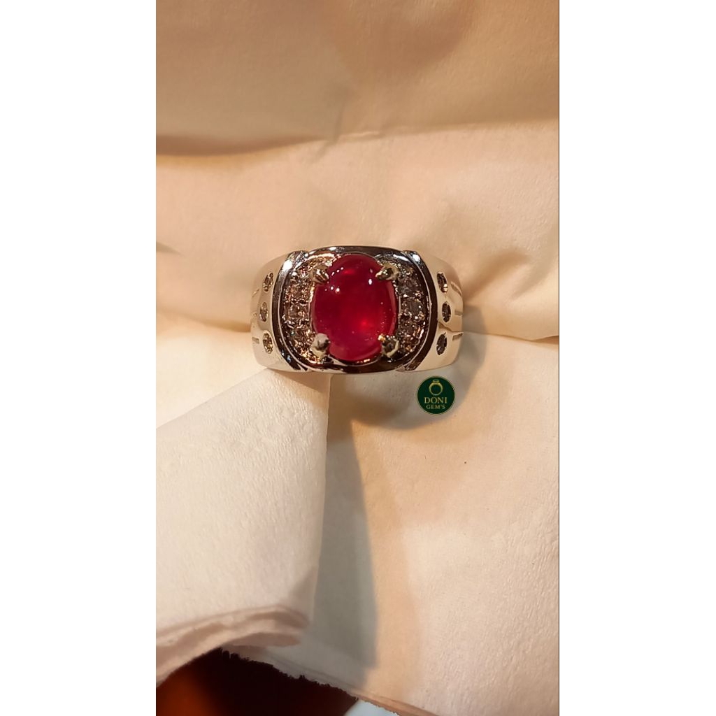 cincin batu permata ruby asli