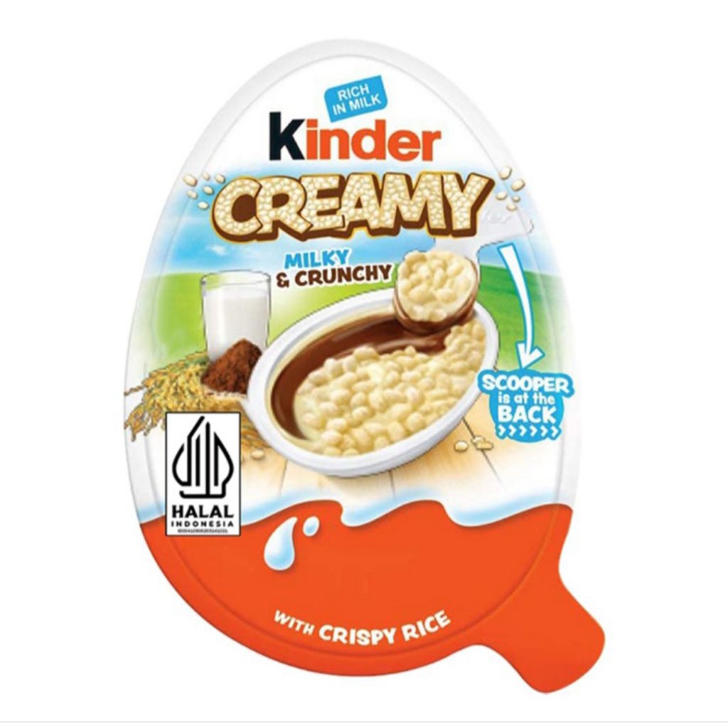 

Kinder Creamy Cokelat Krim Susu dengan Crispy Rice 19 g