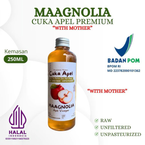 

Cuka Apel Maagnolia 250ml Organik Vinegar With Mother Untuk Kesehatan