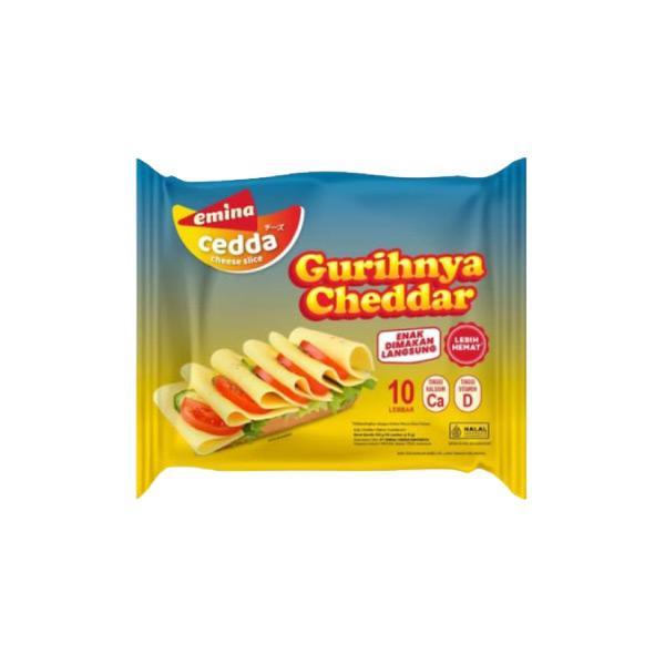 

[oddsolshop] pekanbaru/Emina Cedda Cheese Slice 75GR Gurihnya Cheddar Keju 10 PCS