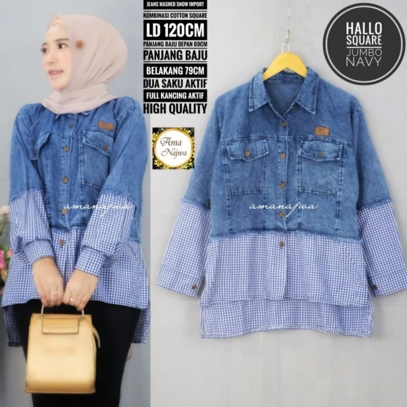TUNIK JUMBO Ld 120 | HALLO SQUARE BAJU JUMBO