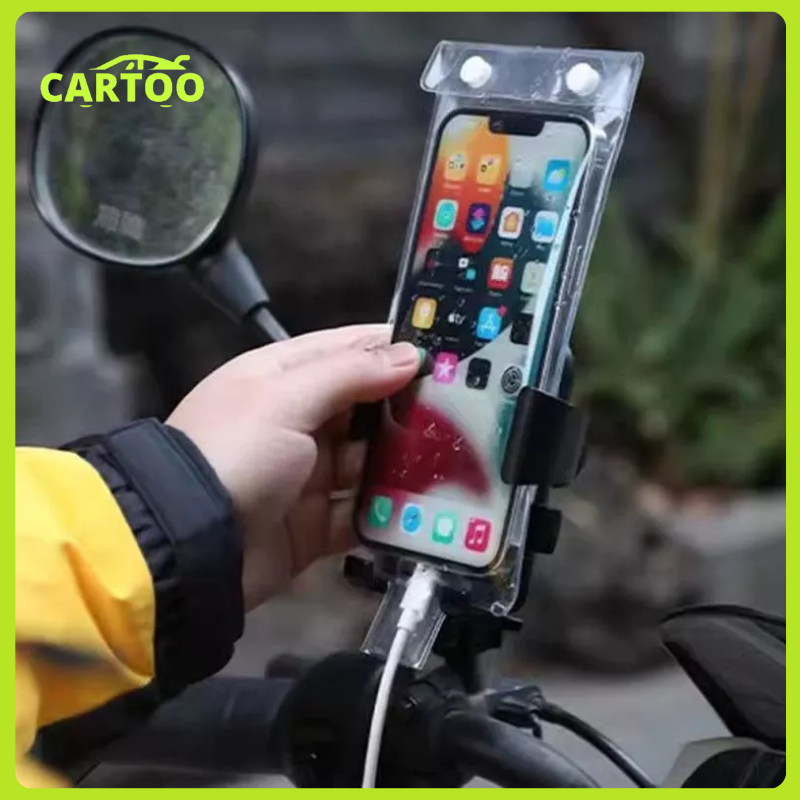 CARTOO Cover HP Anti Air Gantung | Holder Hp Motor Tas Waterproof Handphone | Holder Tas Gantung unt