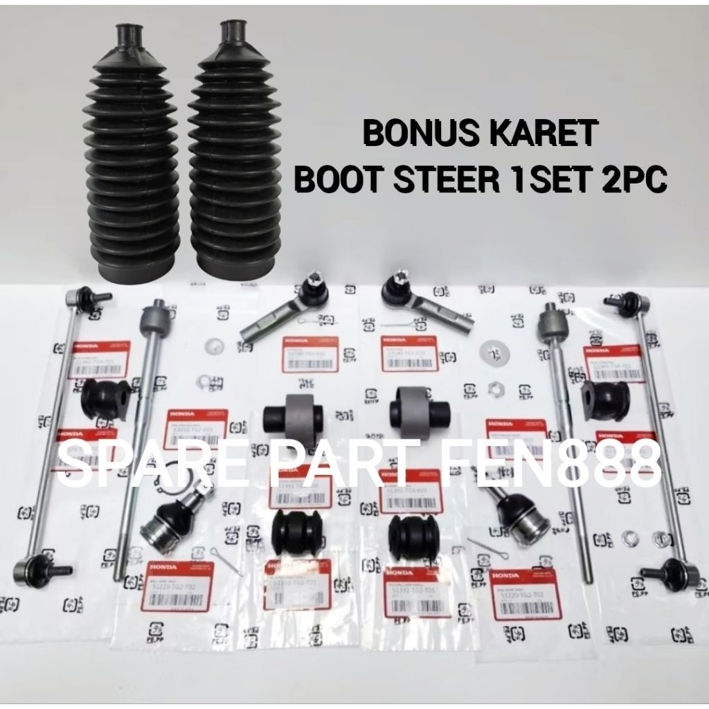 Paketan komplit Kaki Kaki Depan Mobil Brio Th 2014-2014-2021 16pc Original Japan Tie Rod Rack End Li