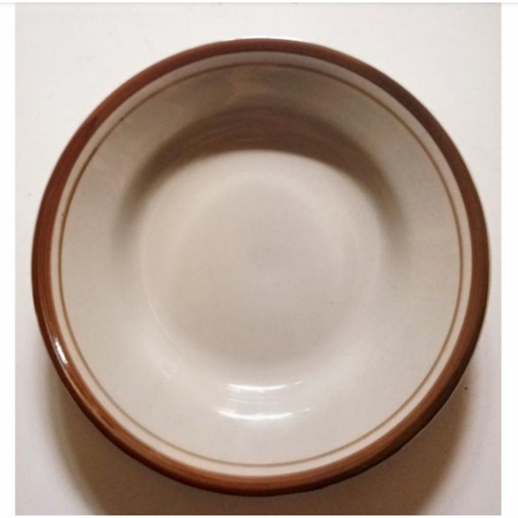 Piring coklat 8 inch/ Piring makan coklat ukuran 8 inch/ Piring keramik coklat 8 in lucky