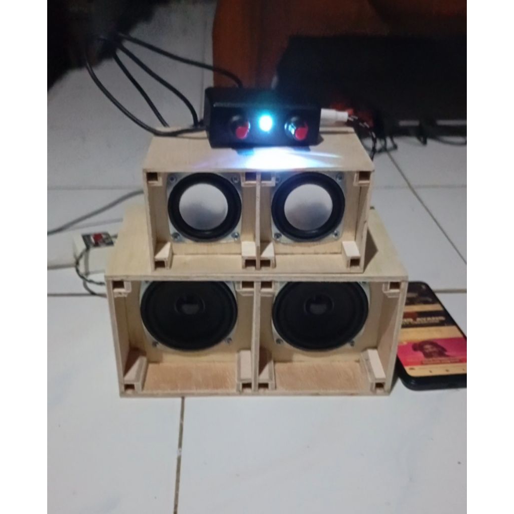 Paket Sound Miniatur Dapat 2 Box Dan Amplifier