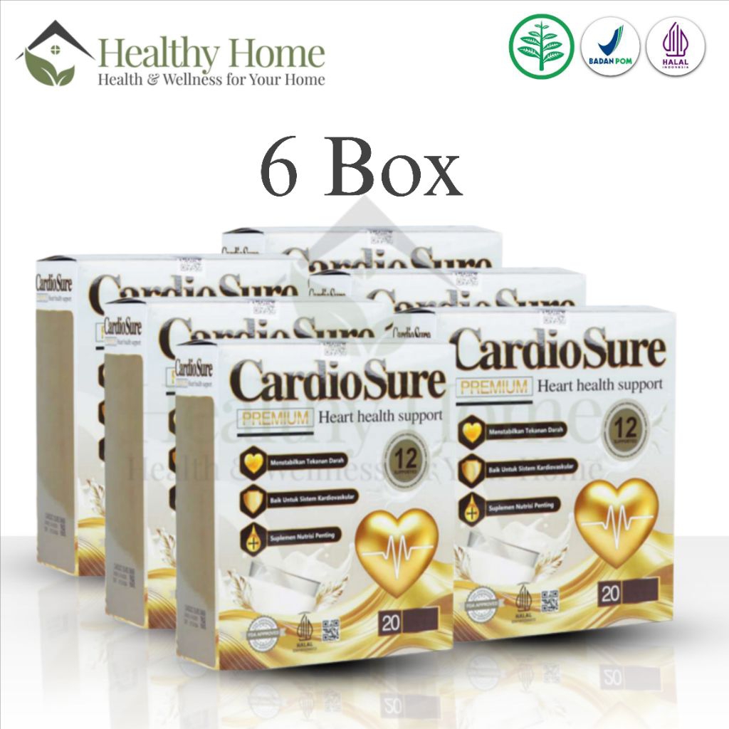 

Cardiosure Original 6 Box Susu Untuk Hipertensi Dan Kesehatan Jantung