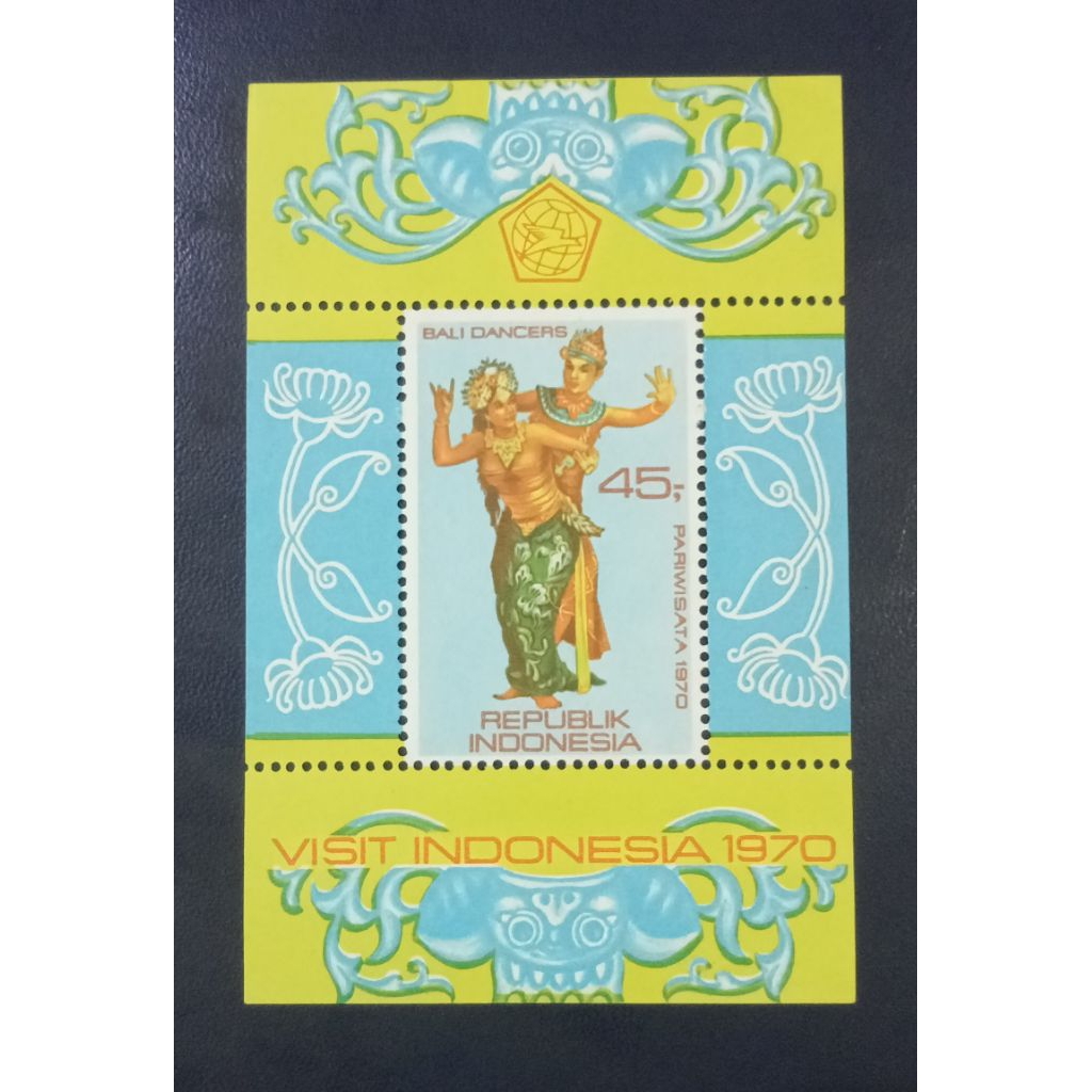 

Perangko Indonesia sovenir sheet Bali dance perangko murah
