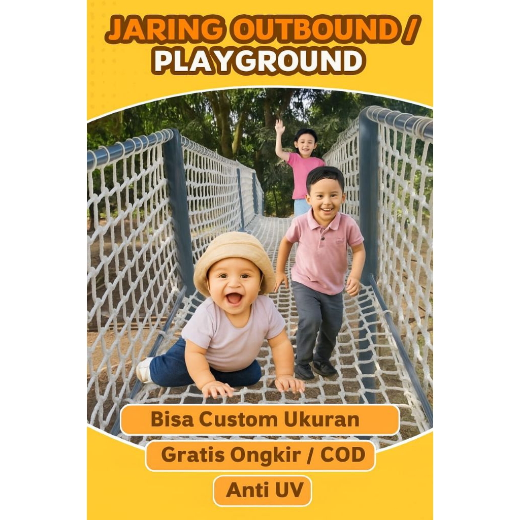 Jaring Playground Outbound | Jaring Panjat | Jaring safety Anti UV