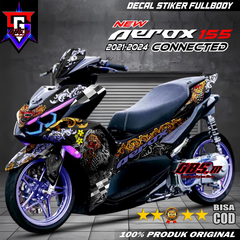 terbaru decal all new aerox 155 connected 2021 2022 2023 2024 fullbody stiker aerox 155 new fullbody