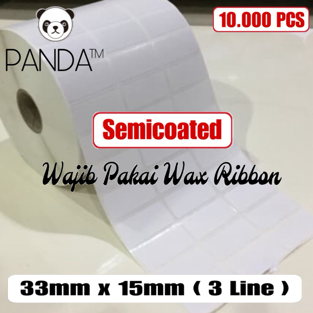 

Label Sticker Barcode 33x15mm Semicoated(3 Lines isi 10.000Pcs)Core 1