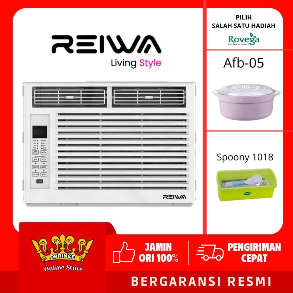 REIWA AC Window 1/2 PK 370 watt CW-0501RA
