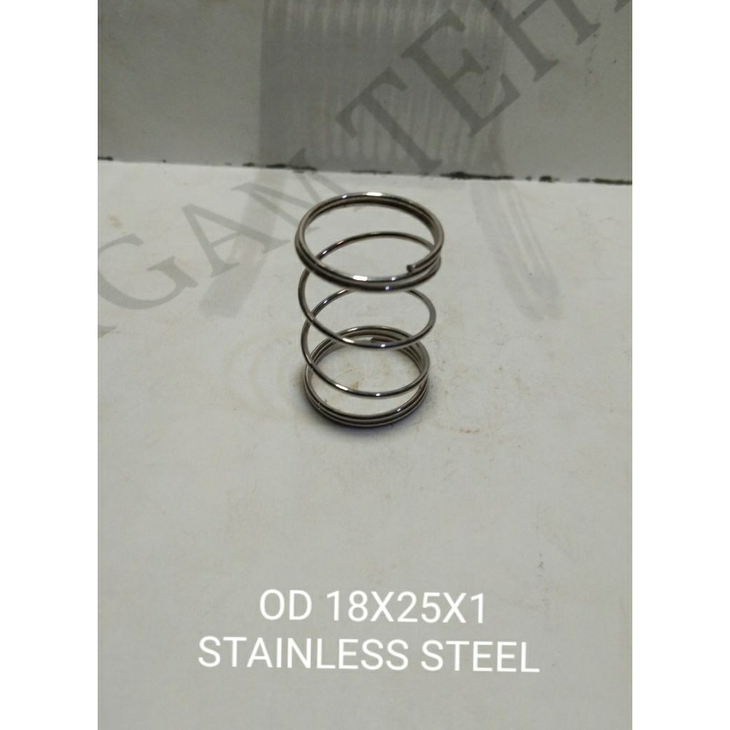 PER SPRING PEGAS TEKAN OD 18X25X1 STAINLESS STEEL