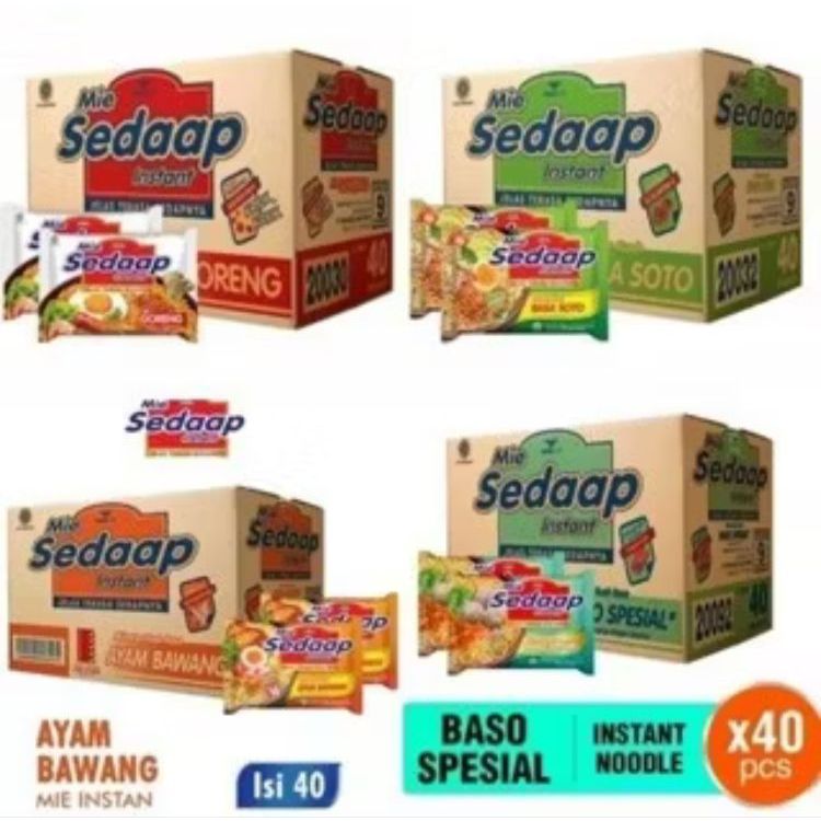 

Mie Sedap Kuah 1 Dus All Varian /Ayam Bawang/Soto/Kari/Baso Spesial/Kari Ayam