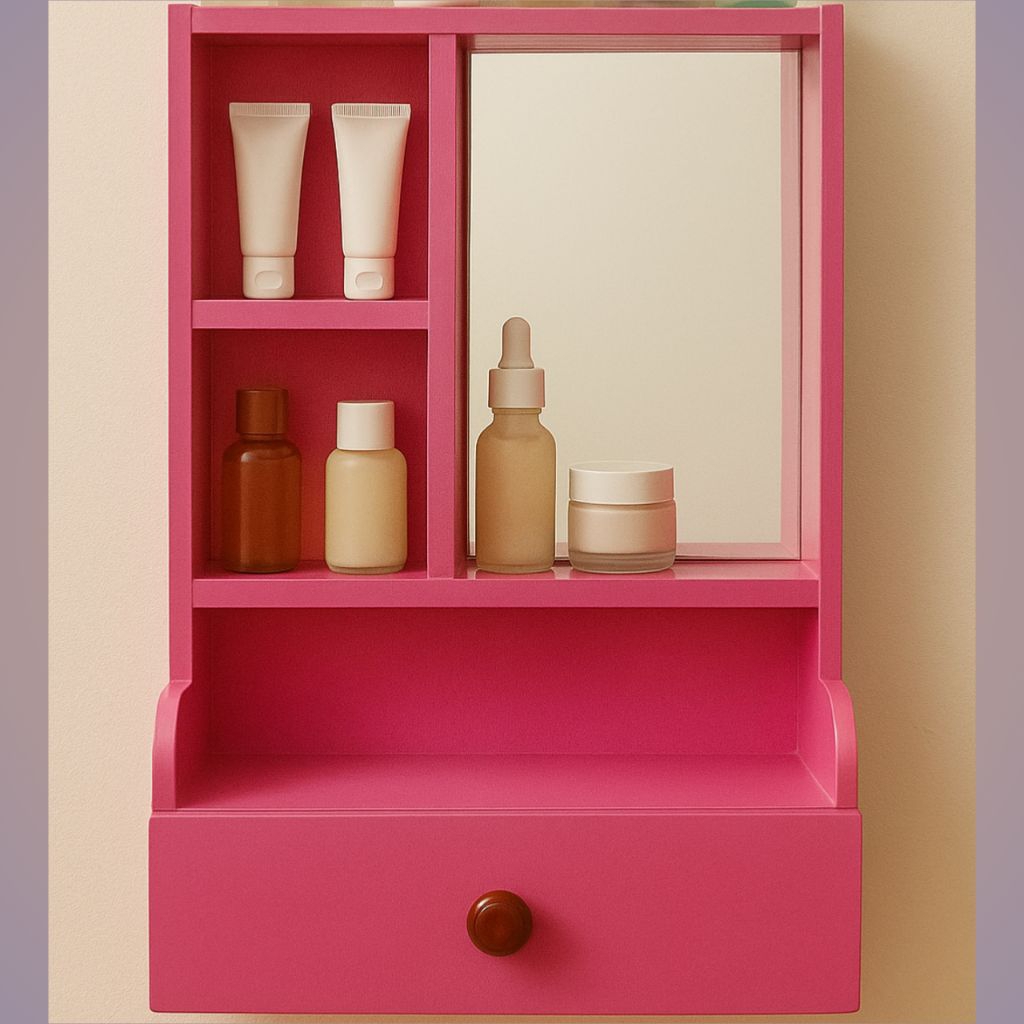 Rak rias cermin dinding / Rak Rias mini / Rak kosmetik dinding / Rak skincare / Rak makeup