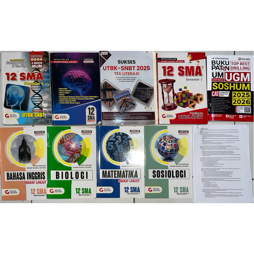 Preloved Buku SNBT, Soshum Utul UGM,Mata Pelajaran