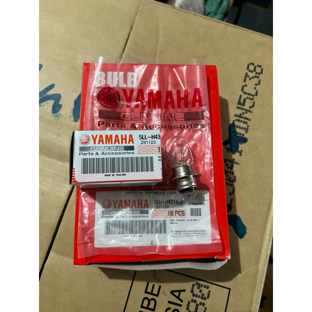 BOHLAM LAMPU DEPAN MOTOR YAMAHA 12V 25W 5LL-H4314-00 NOUVO Z / XEON / JUPITER Z / JUPITER Z1 / MOTOR