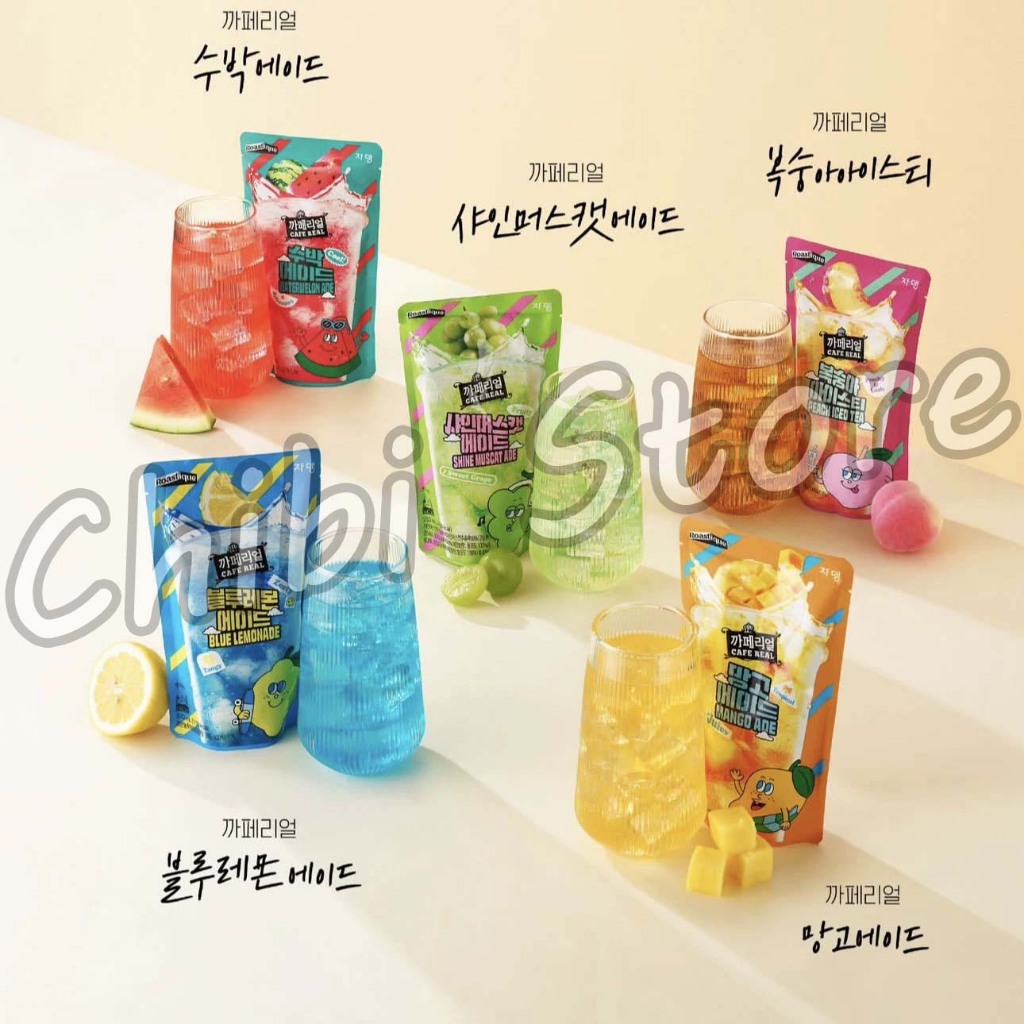 

JARDIN Korean Pouch Coffee Real 230ml - 쟈뎅 Jardin Blue Lemon Ade Peach Iced Tea Shine Muscat Ade Mango Ade Watermelon Ade - Minuman Berperisa Lemon Persik Anggur Putih Mangga Semangka