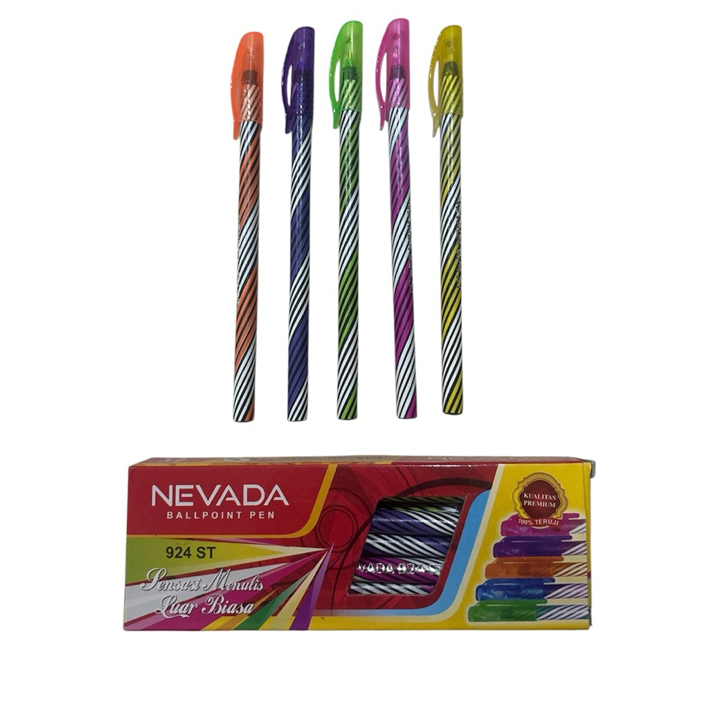 

1 PACK PULPEN / BALLPOINT / BOLPEN ULIR NEVADA 924ST TINTA HITAM