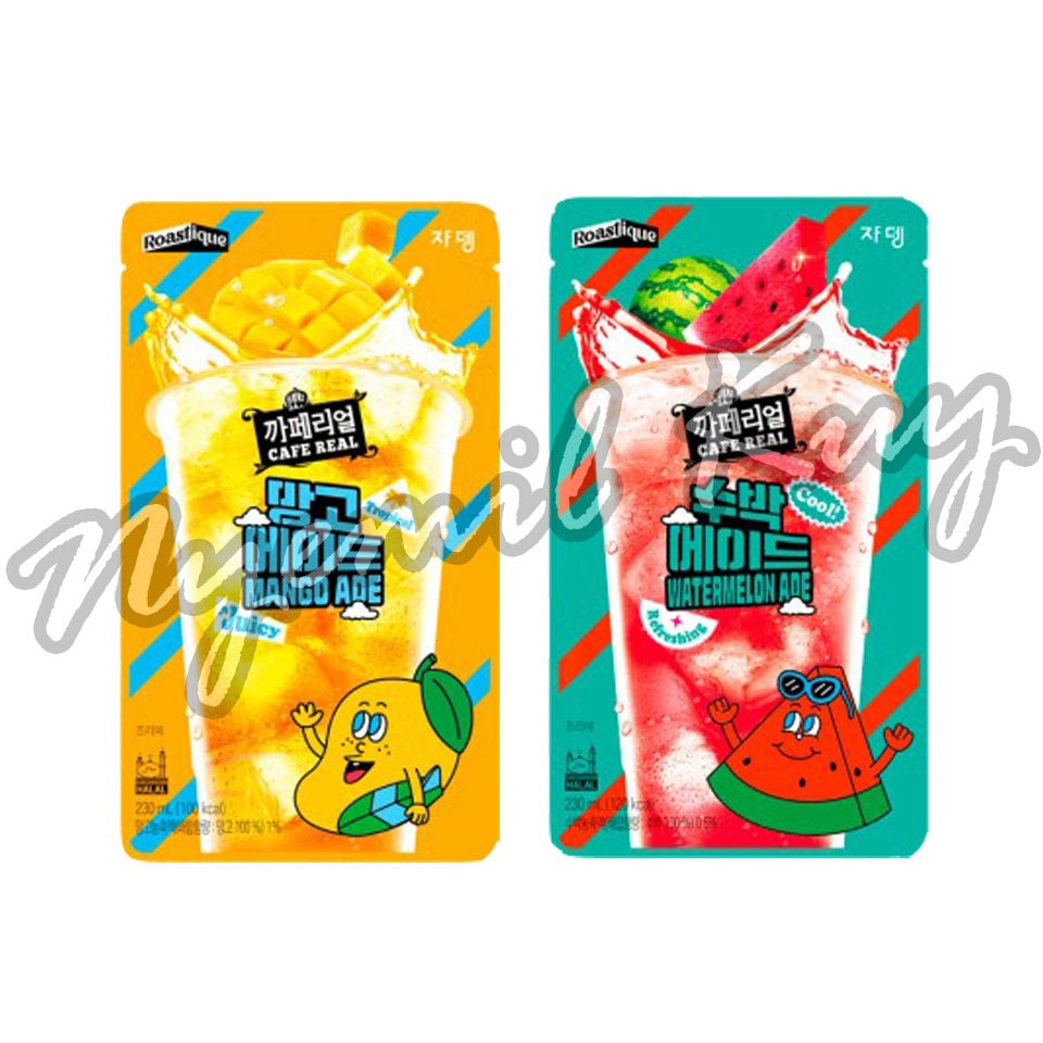 

JARDIN Korean Drink Pouch - Minuman Korea Berperisa Mangga Semangka - 쟈뎅 Jardin Roastique Mango Ade Watermelon Ade 230ml