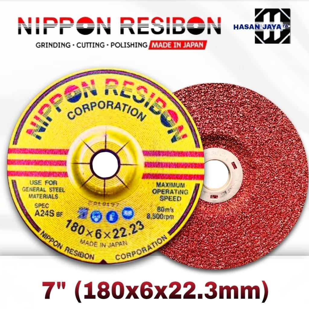 Batu Gerinda Poles Nippon Resibon  7" Inch x 6mm