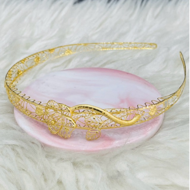 bando bandol bunga kerawang mewah elegant emas asli kadar 700