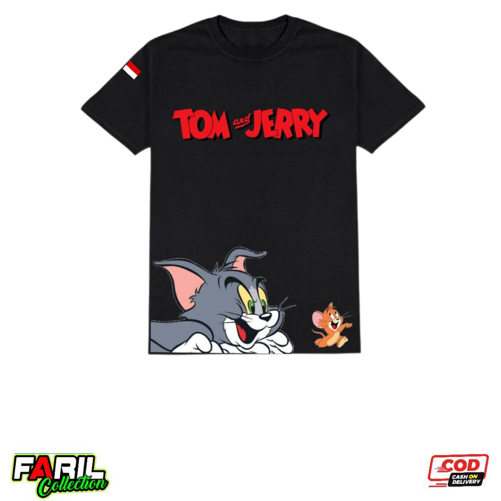 Bau Kaos T-Shirt TOM AND JERRY Cotton 30a Ukuran Anak Dan Dewasa