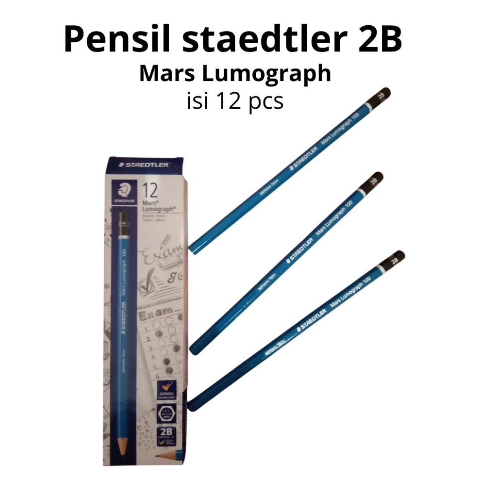 

Pensil 2B Staedtler Mars Lumograph (1 pak/12 pcs) Orii !!!!!