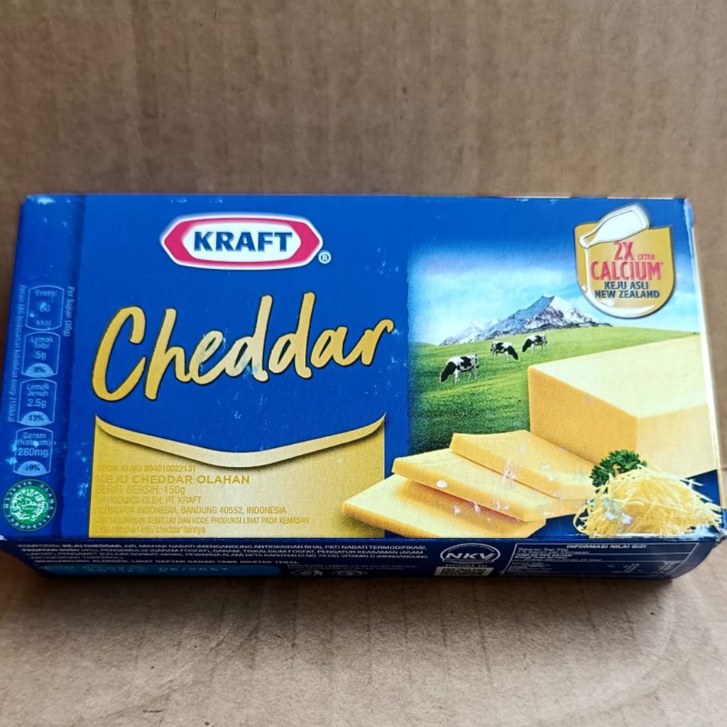 

Keju Cheddar Kraft 150gr. Keju Asli Dari Susu New Zealand