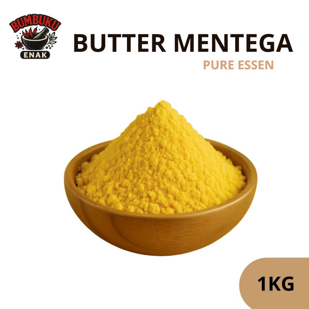 

Bumbu Tabur Butter Mentega 1Kg Pure Essence | Rasa Gurih Lembut untuk Popcorn, Kentang & Roti