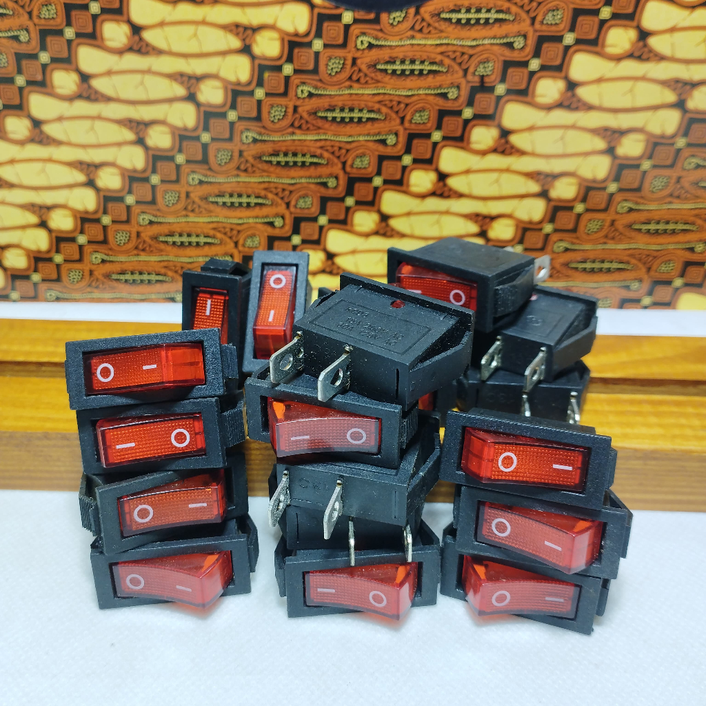 Saklar Switch Power 15A 250V - 30A 125V Gepeng Slim 2 Pin Rocker ON OFF / Saklar On Off