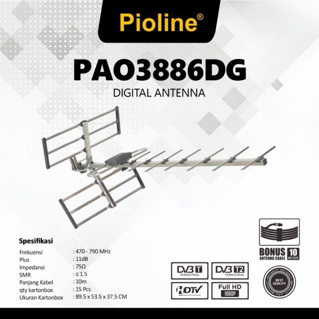ANTENA DIGITAL OUTDOOR PIOLINE + KABEL