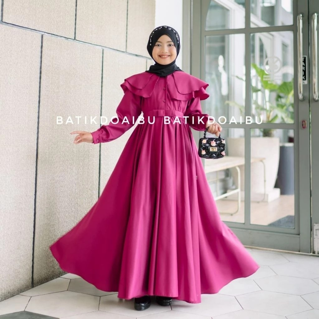 AMINNA PROMO HARGA LAUNCHING GAMIS ANAK BAHAN ADEM TOYOBO GAMIS LEBARAN ANAK JAHITAN RAPI Warna Bagu
