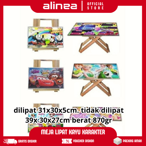 

Meja Lipat Belajar Anak Portable Bahan Kayu
