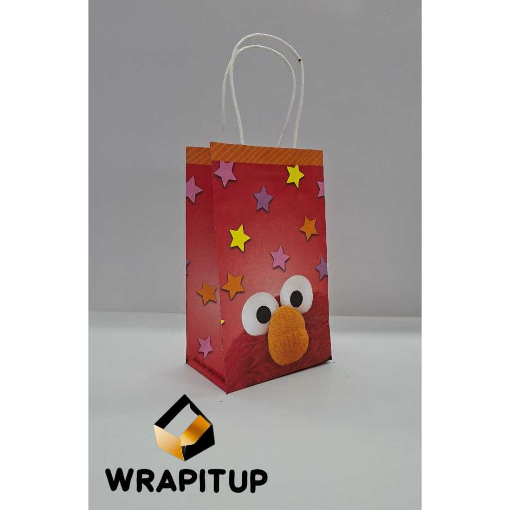 

Paper Bag Kraft karakter Sesame Street Red/Paper Bag/Souvenir Paper Bag/Tas Ulang Tahun Anak