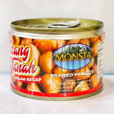 

[BPOM RI] MONSTA KACANG TANAH DALAM KECAP 170 GRAM/BRAISED PEANUTS/KACANG TANAH KALENG