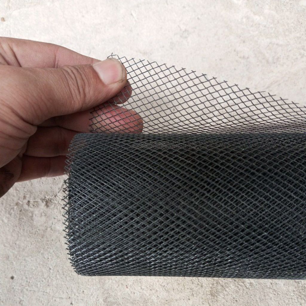 ( 1 roll) Kawat baja/kawat nyamuk hitam/putih tebal 14mtrx1 mtr kawat parabola baja hitam kawat