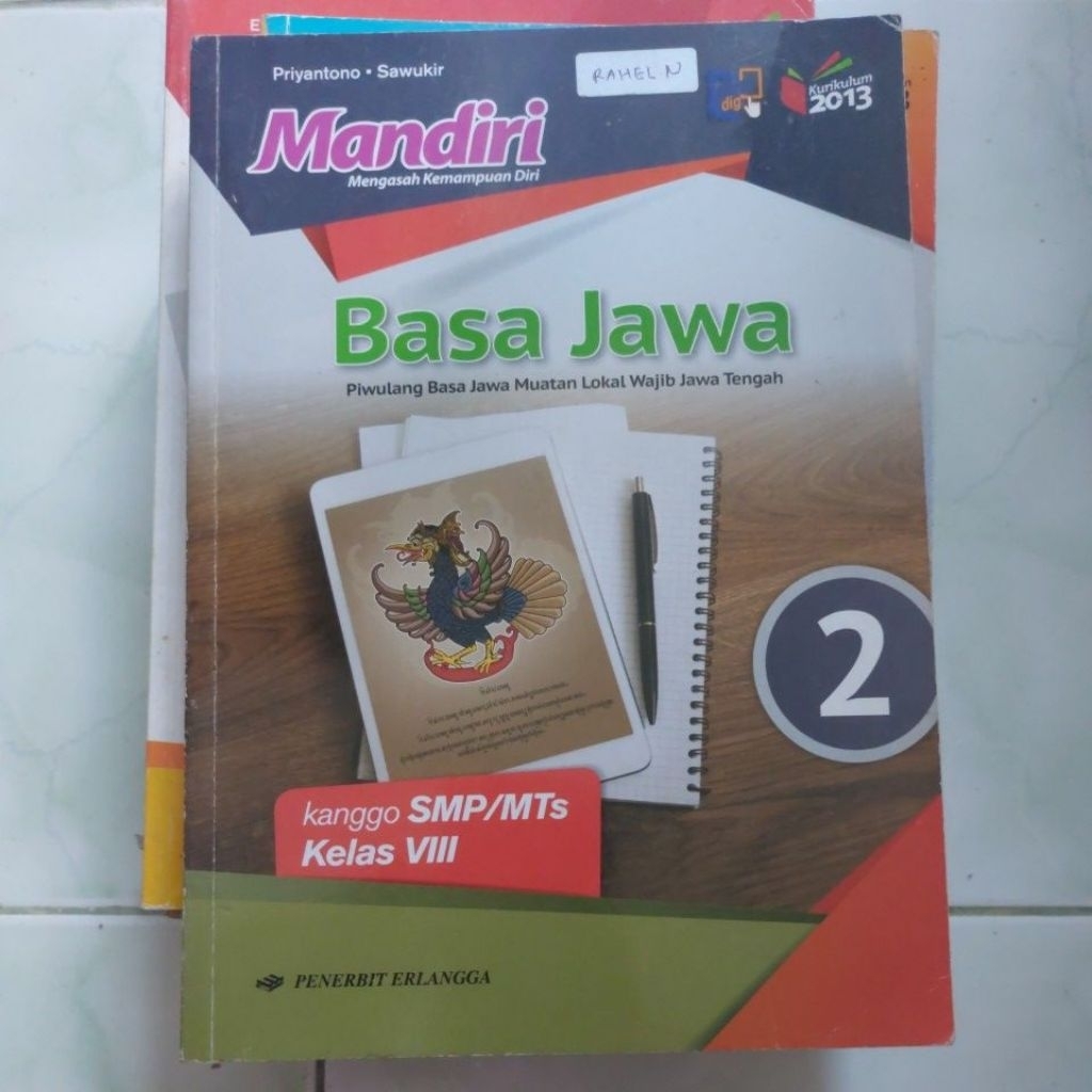 Preloved buku mandiri erlangga bahasa jawa kelas 2 SMP