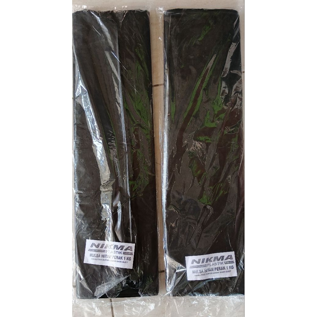 PLASTIK MULSA HITAM PERAK 1KG UKURAN 60CM X 120CM