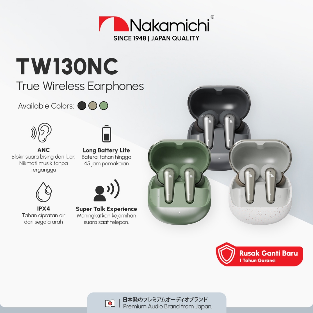 Nakamichi TW130NC ANC True Wireless Earphone Bluetooth Earphone