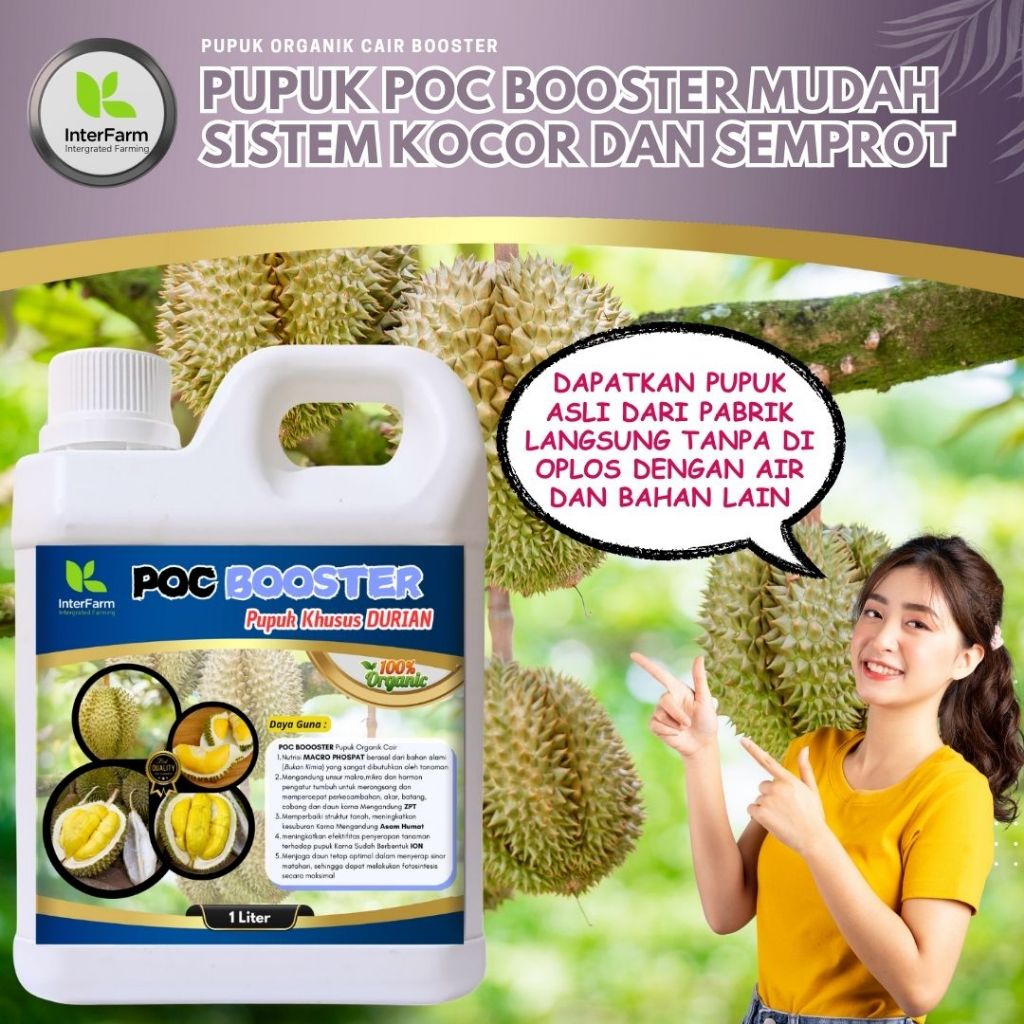 Shopritz Pupuk Pelebat Buah Durian, Pupuk Booster Tanaman Durian, Pupuk Cair Organik Booster Durian