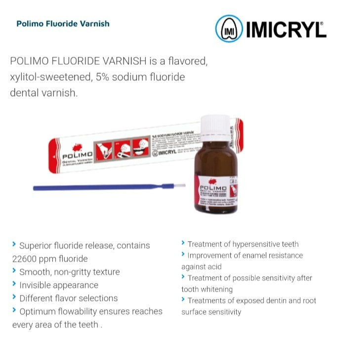POLIMO FLUORIDE VARNISH / SERUPA 3M CLINPRO WHITE VARNISH ORIGINAL IMICRYL