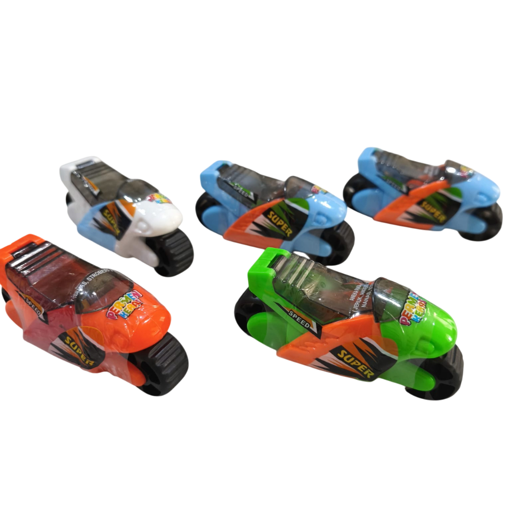 

Permen Mainan Motor Balap Aneka Rasa Buah Viral