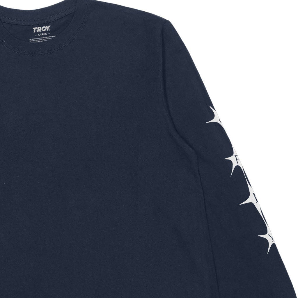 Troy Company Longsleeve Tshirt Navy Satler - Kaos Lengan Panjang Biru Navy LSD 3186