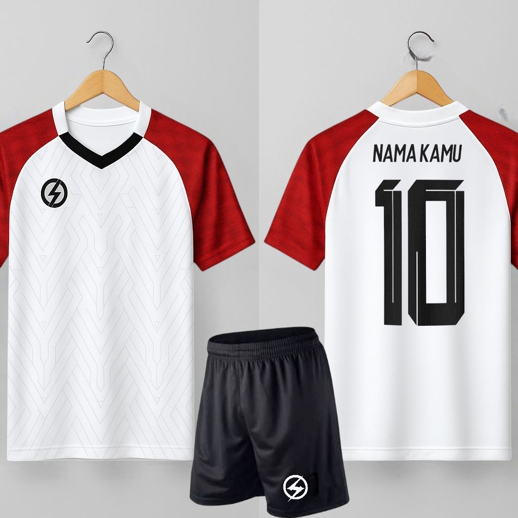 Baju Bola Jersey Futsal Pria Wanita Sablon Nama + Nomer +Logo