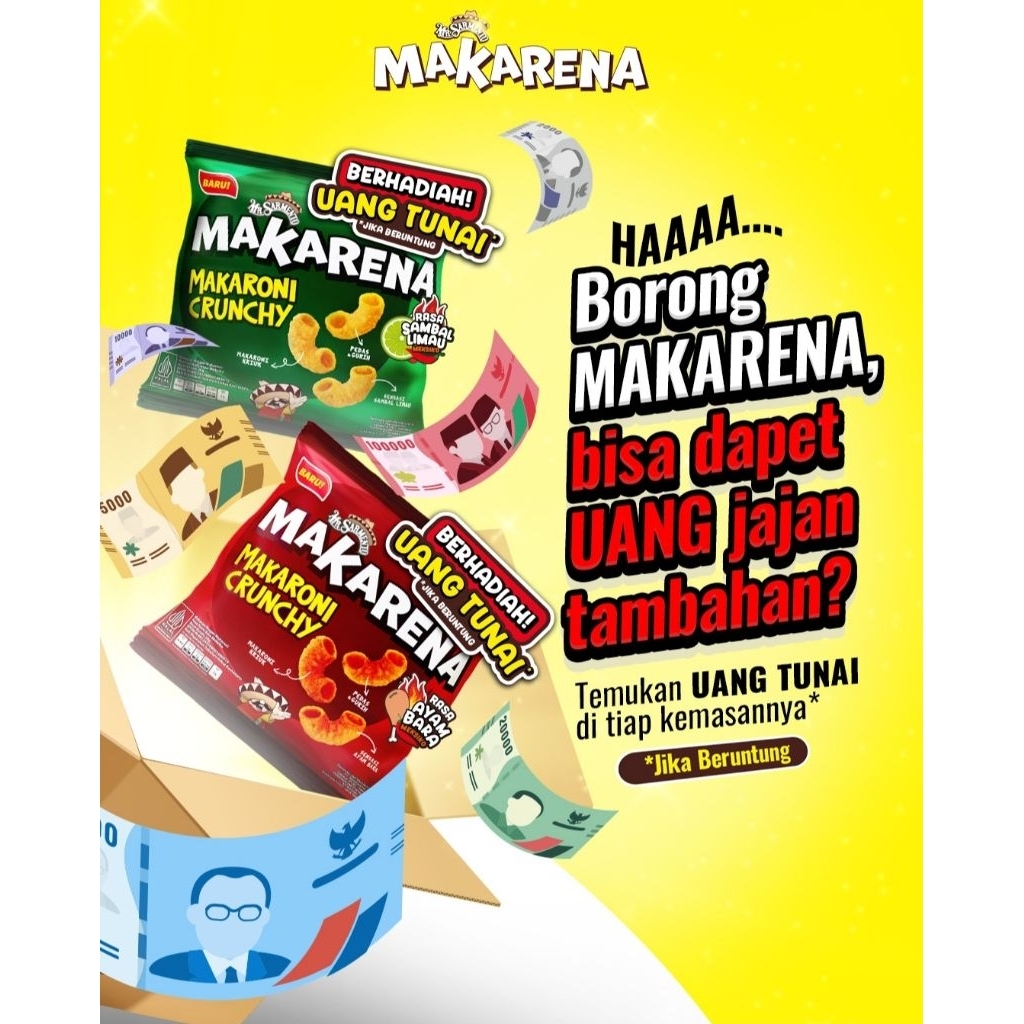 

SNACK MAKARONI BERHADIAH LANGSUNG DALAM KEMASAN 1 PACK ISI 10PCS ECERAN 2rb