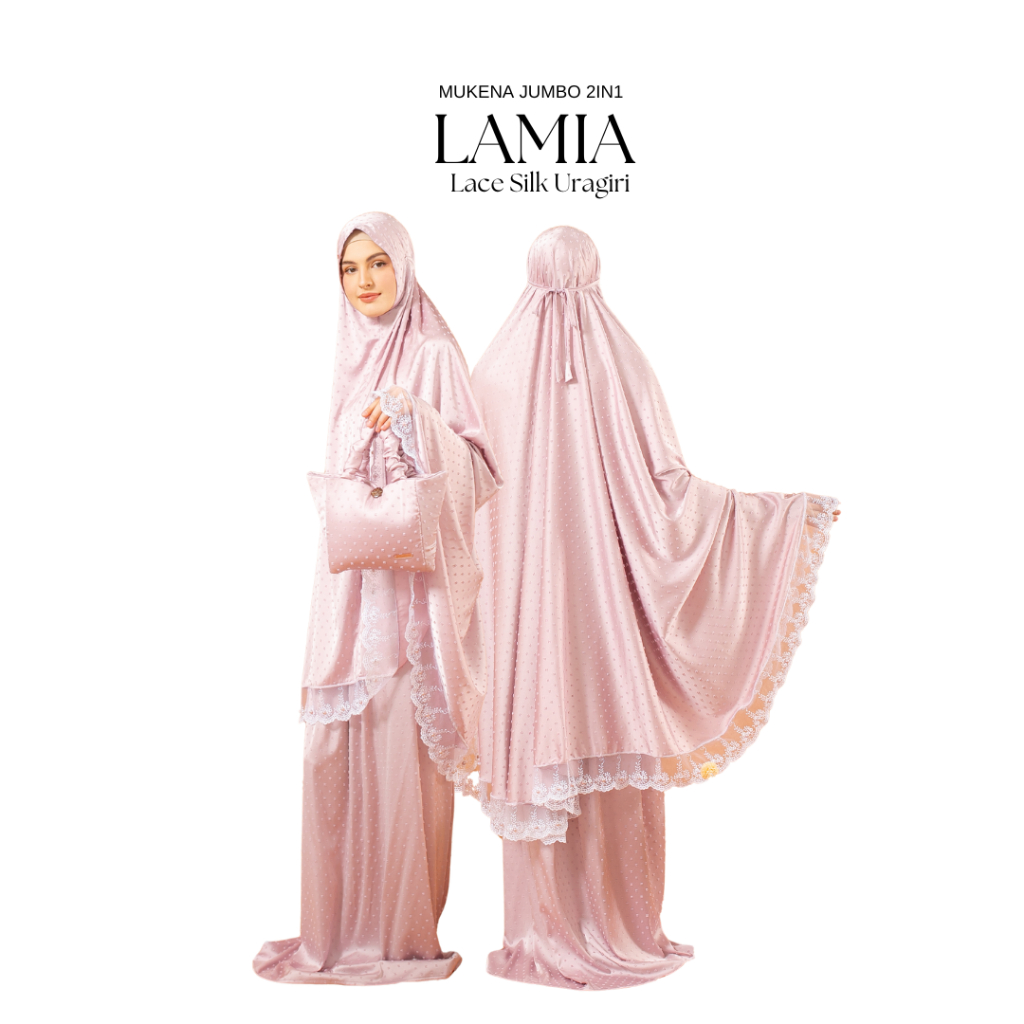 Kalapagi - Mukena Lamia Dewasa Jumbo Bahan Silk Uragiri Mukena 2 in 1
