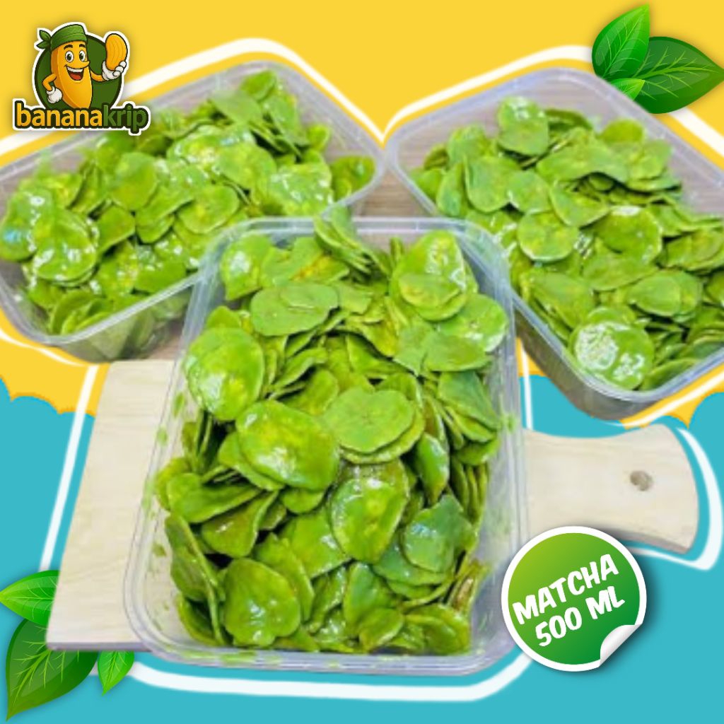

Keripik Pisang Matcha Green Tea 500ml – BANANAKRIP - Camilan sehat, wangi teh hijau premium