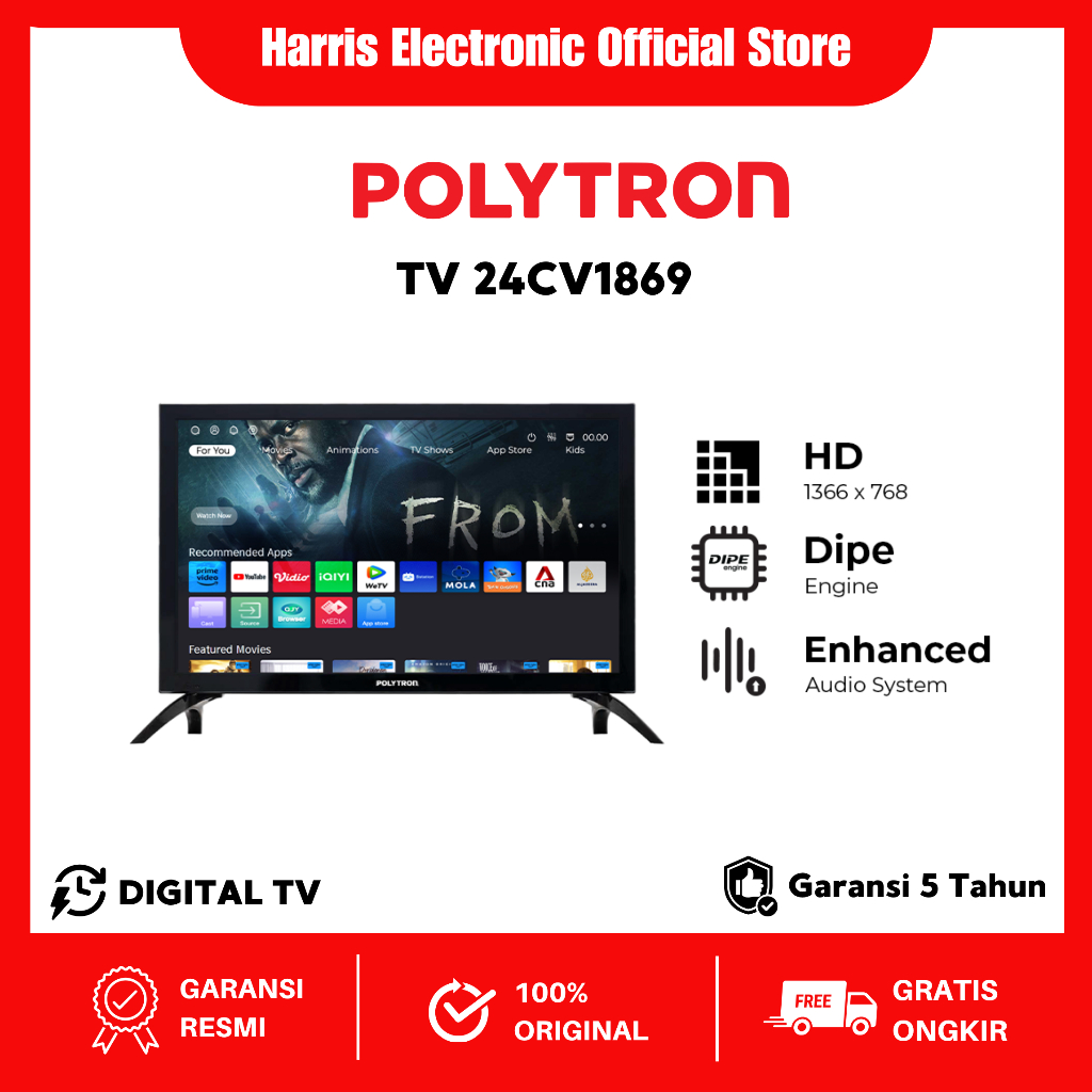 POLYTRON Smart Lite Digital TV 24 Inch – PLD 24CV1869