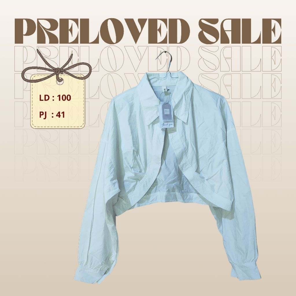 Kemeja Crop Top Lengan Panjang